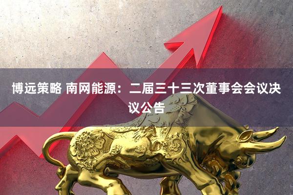 博远策略 南网能源：二届三十三次董事会会议决议公告