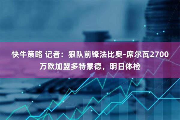 快牛策略 记者：狼队前锋法比奥-席尔瓦2700万欧加盟多特蒙德，明日体检